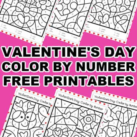 Valentine's Day COLOR BY NUMBER Printable