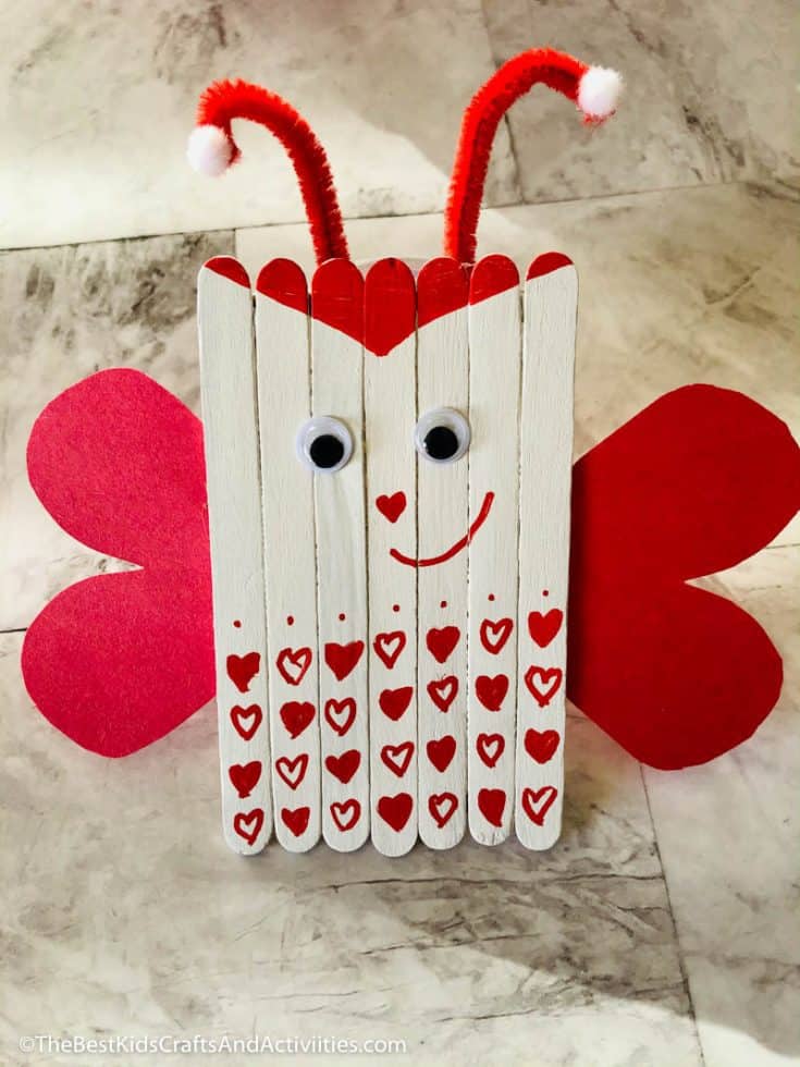 Valentine's Day Popsicle Stick Love Bug