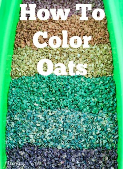How to color oats for Sensory play