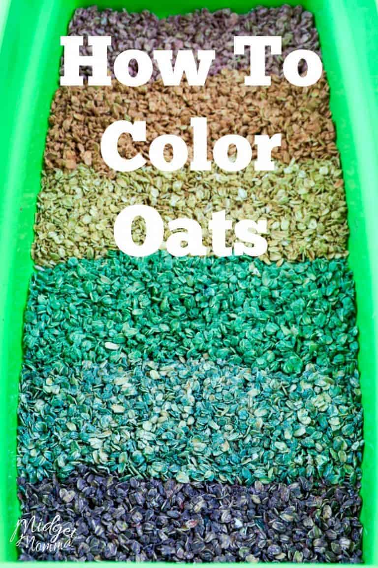 How to color oats for Sensory play