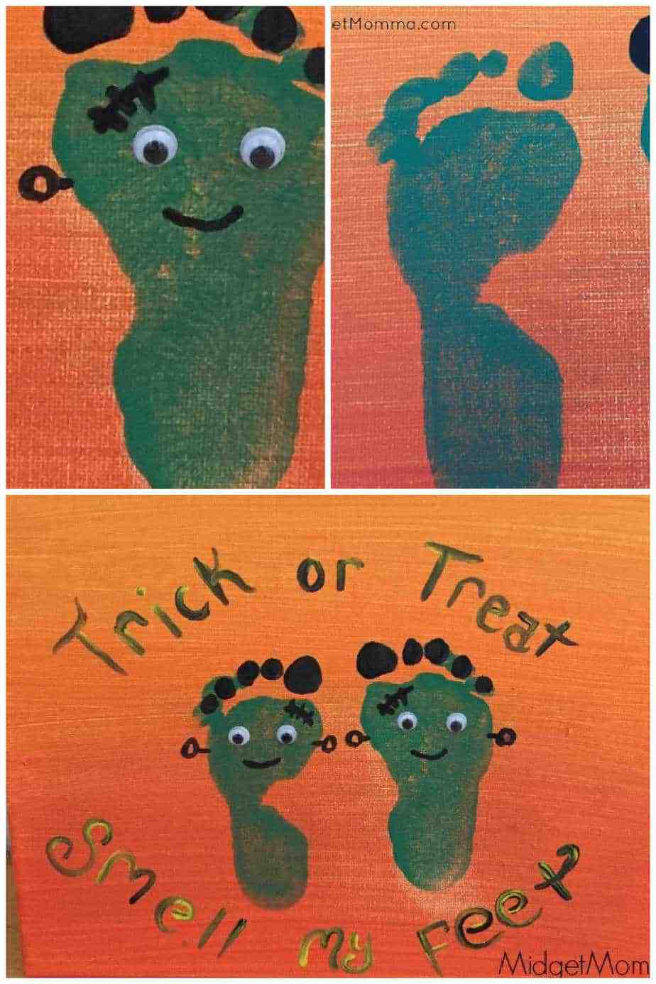 Frankenstein Footprint Canvas Art