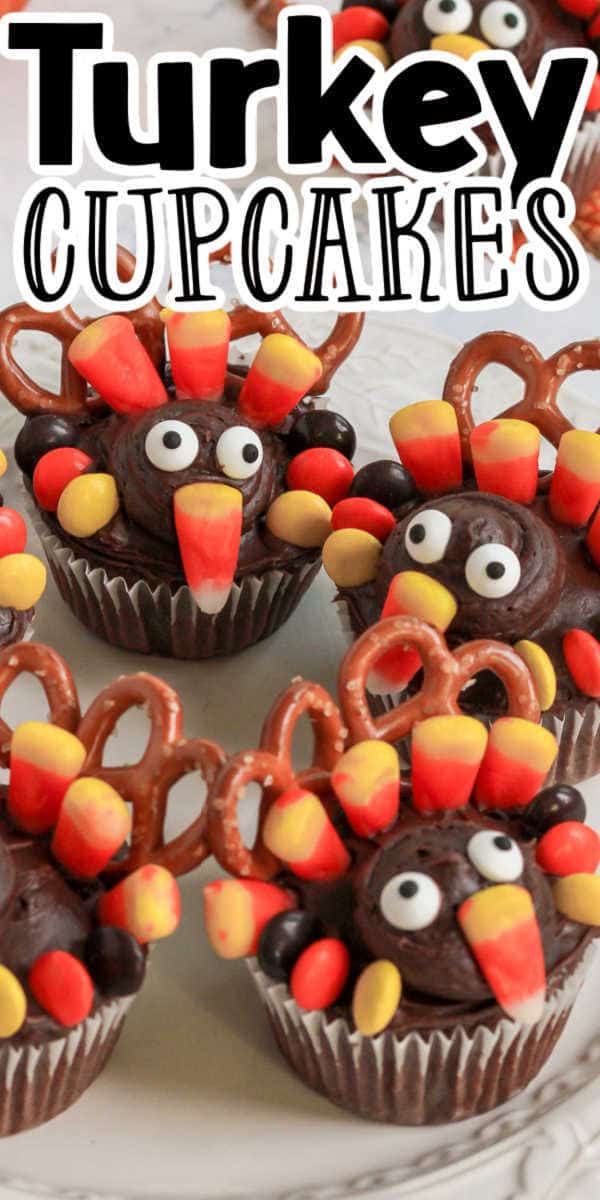 Turkey Cupcakes for Thanksgiving • The Best Kids Crafts and Activities