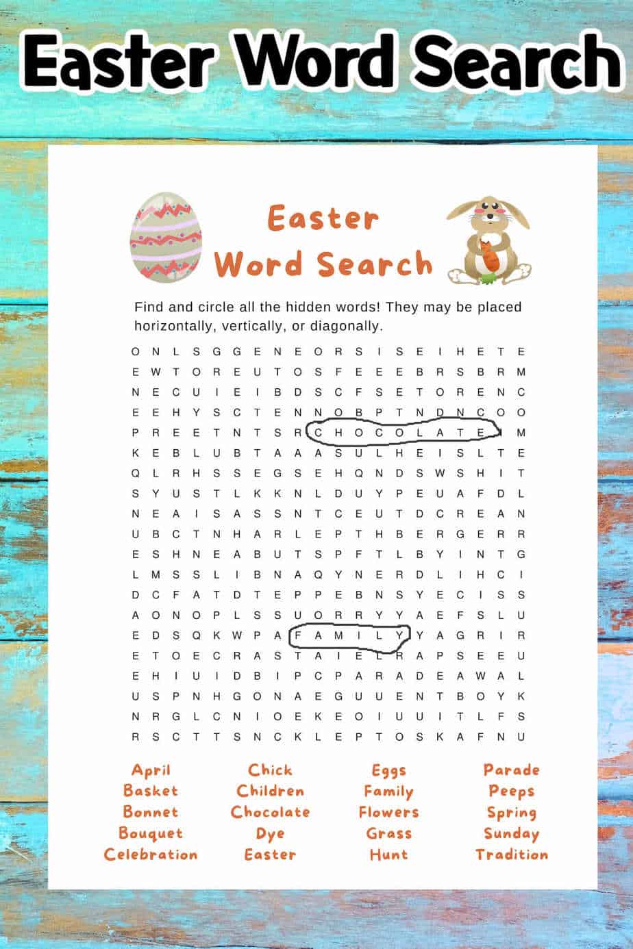 Easter Word Search 