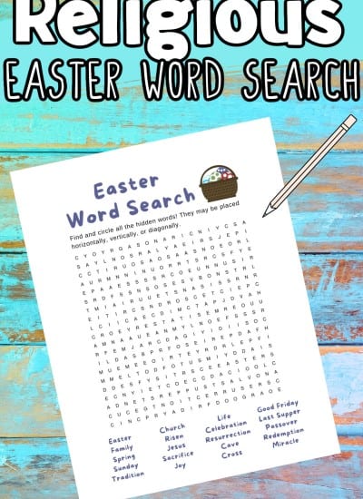 Religious Easter Word Search