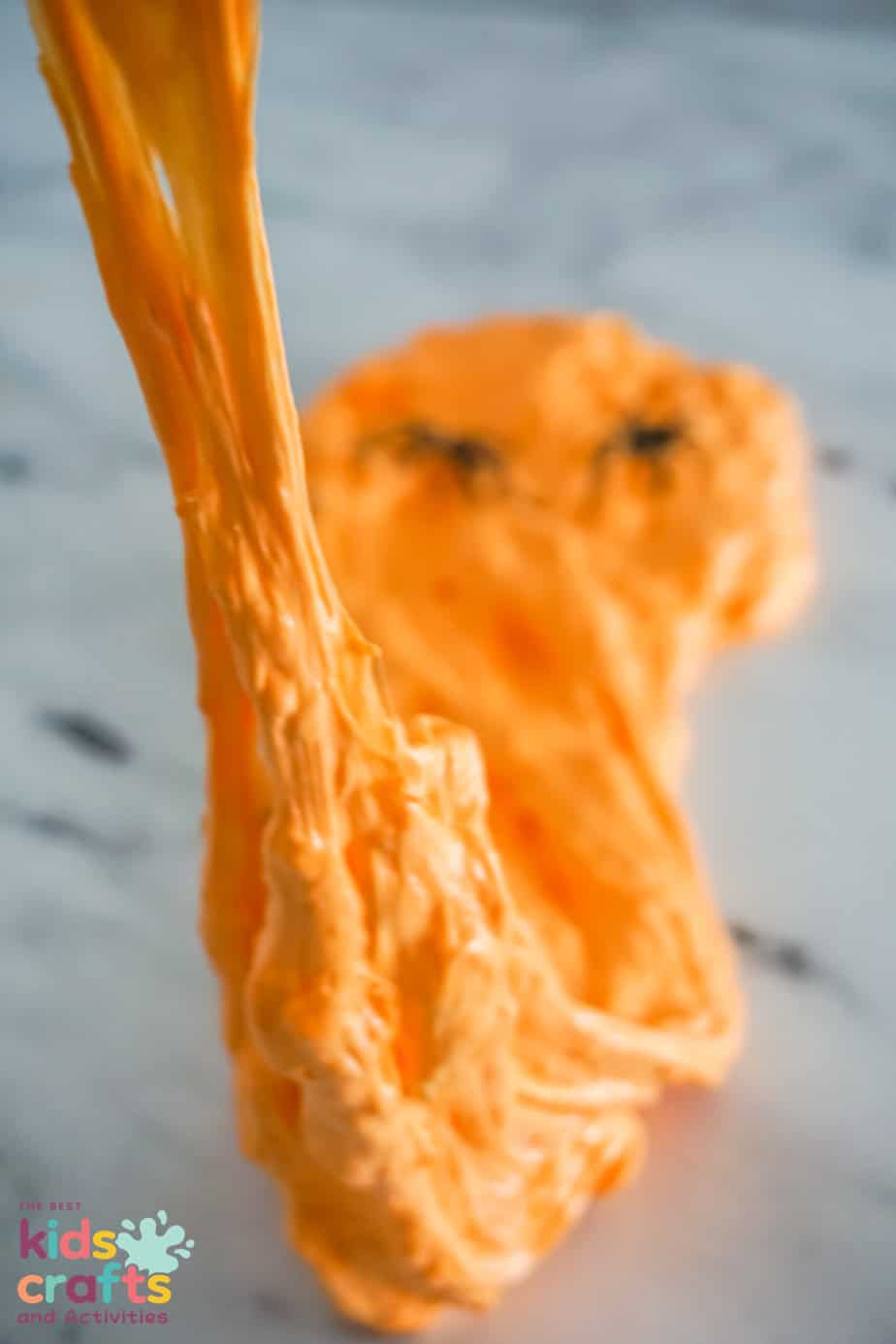 Orange Halloween Fluffy Slime Recipe