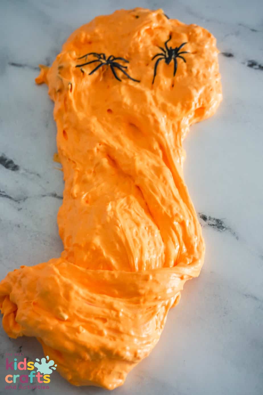 Orange Halloween Fluffy Slime Recipe