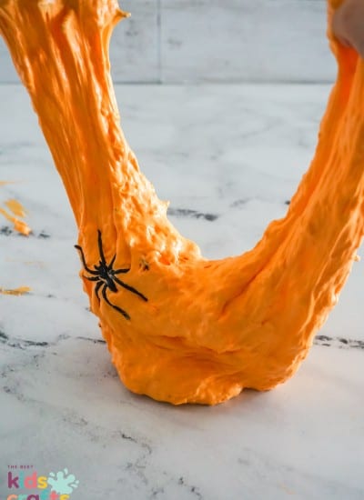 Fluffy Orange Halloween Slime Recipe