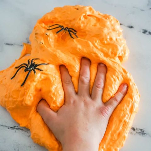 Orange Halloween Fluffy Slime Recipe