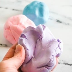 homemade cloud dough with conditioner