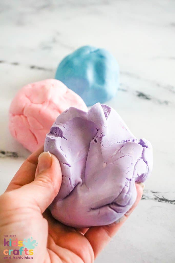 homemade cloud dough with conditioner