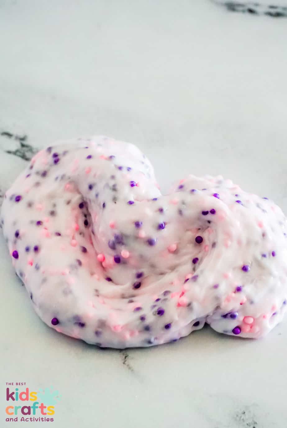 close up photo of Valentine's Day Floam Slime