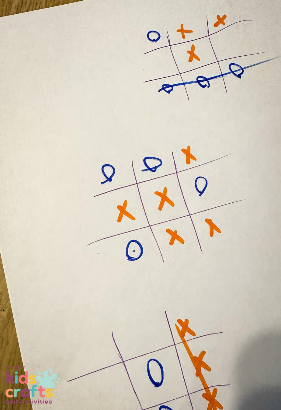tic tac toe pen and paper game