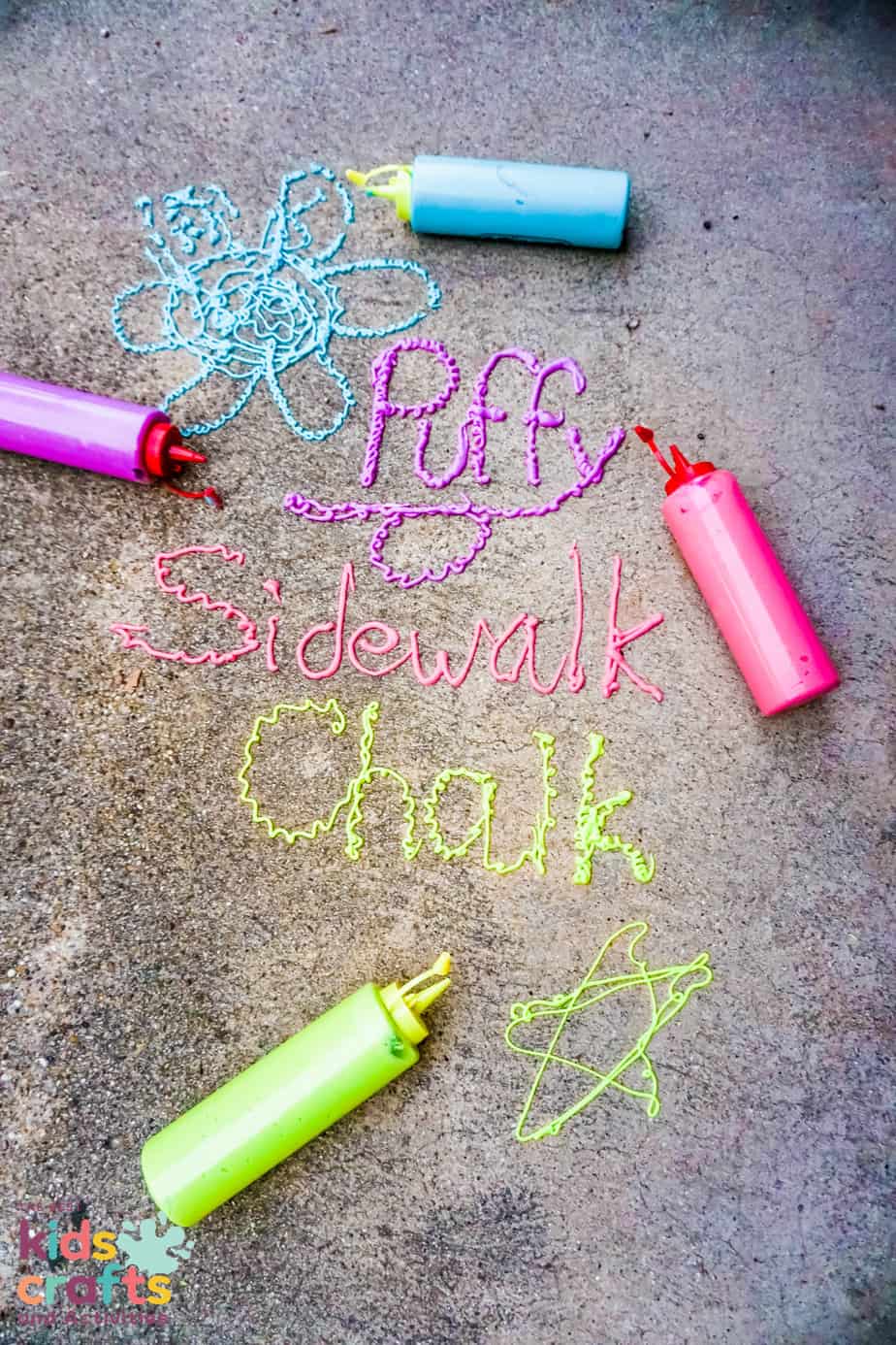 Puffy sidewalk chalk paint recipe