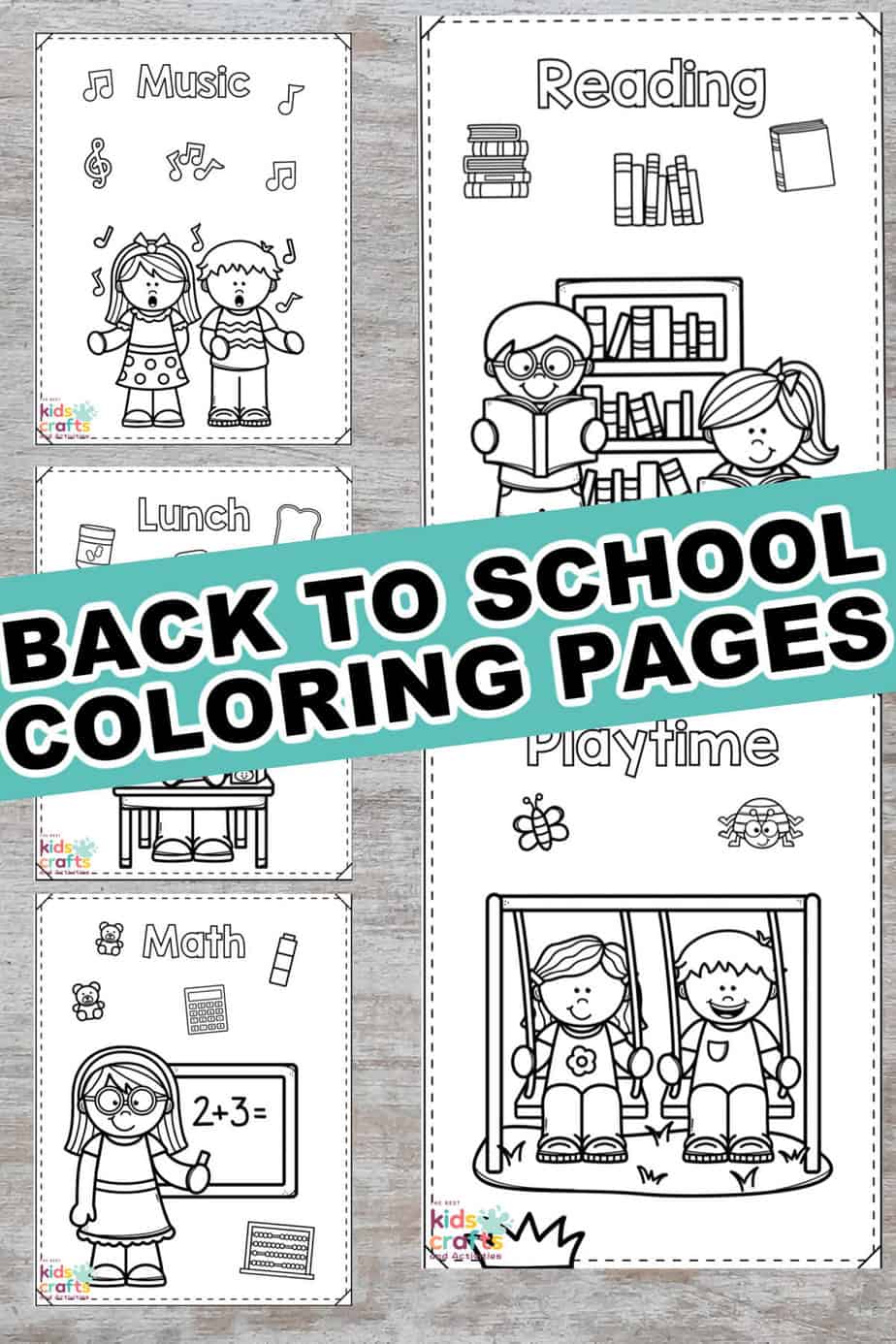 Back to school coloring pages 